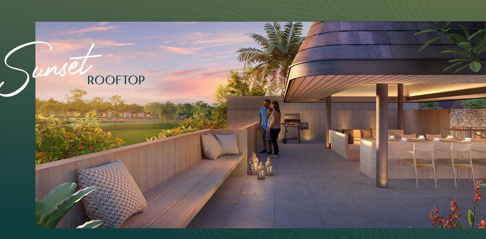Rooftop sunset area villa The Links Golf Villa