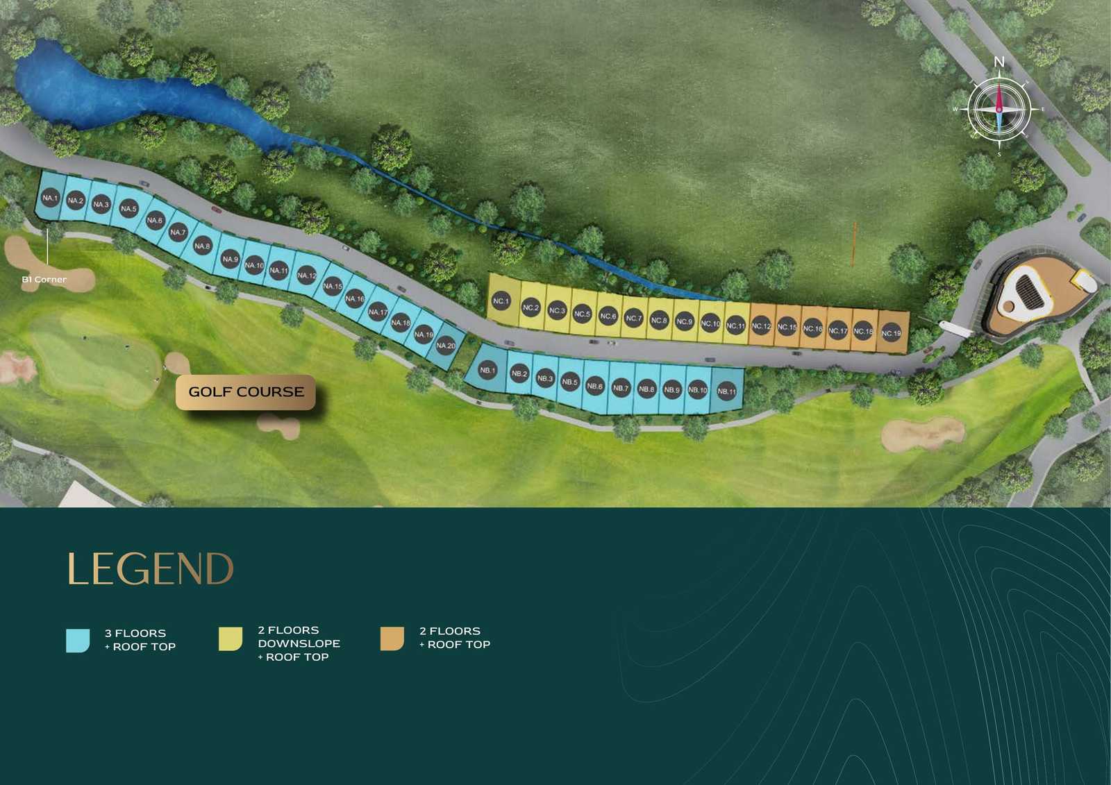 Siteplan 2nd Phase - The Links Golf Villa Bali